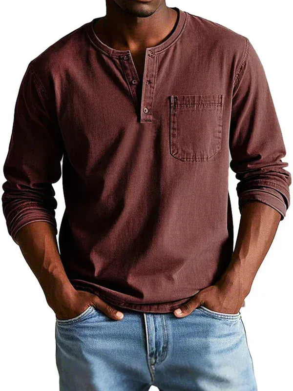 Sommerfeld | Long-sleeved Henley shirt (buy 1, get 1 FREE)