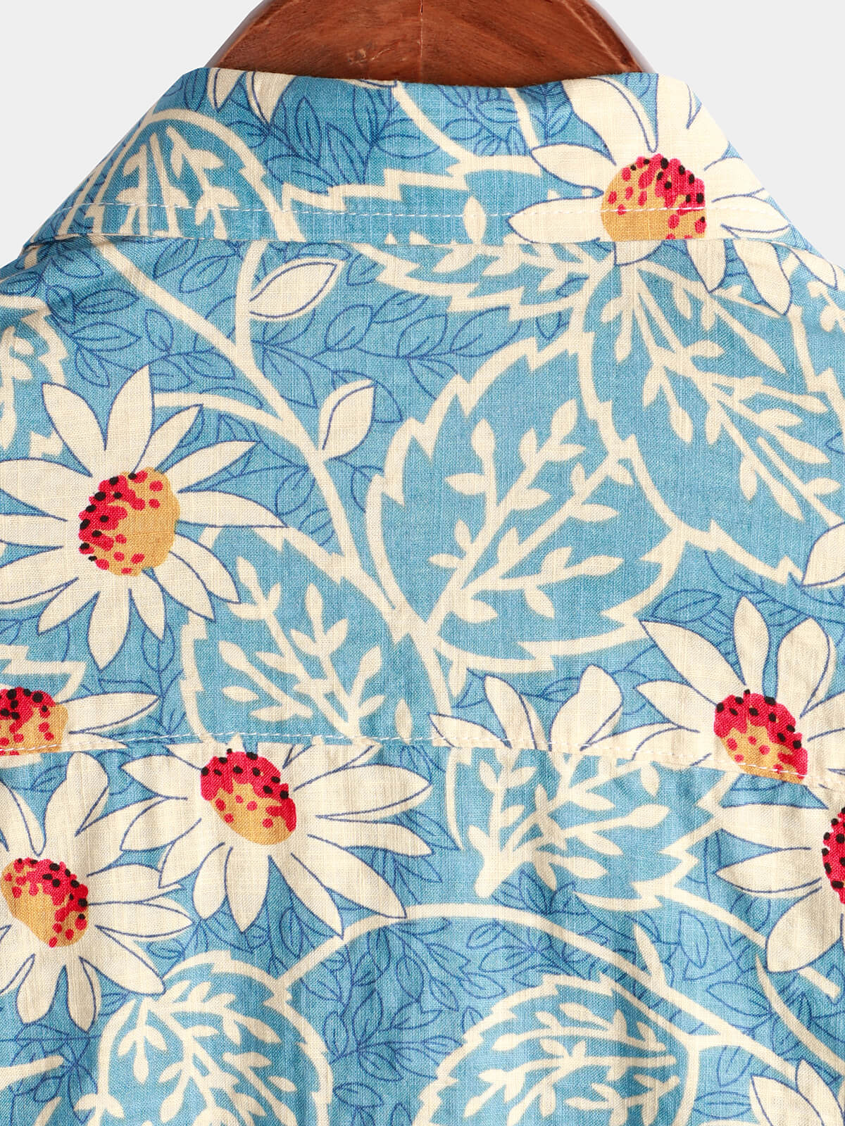 Men's retro cotton Hawaiian floral shirt