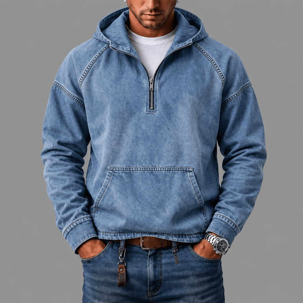 DONACCI Washed Denim Anorak