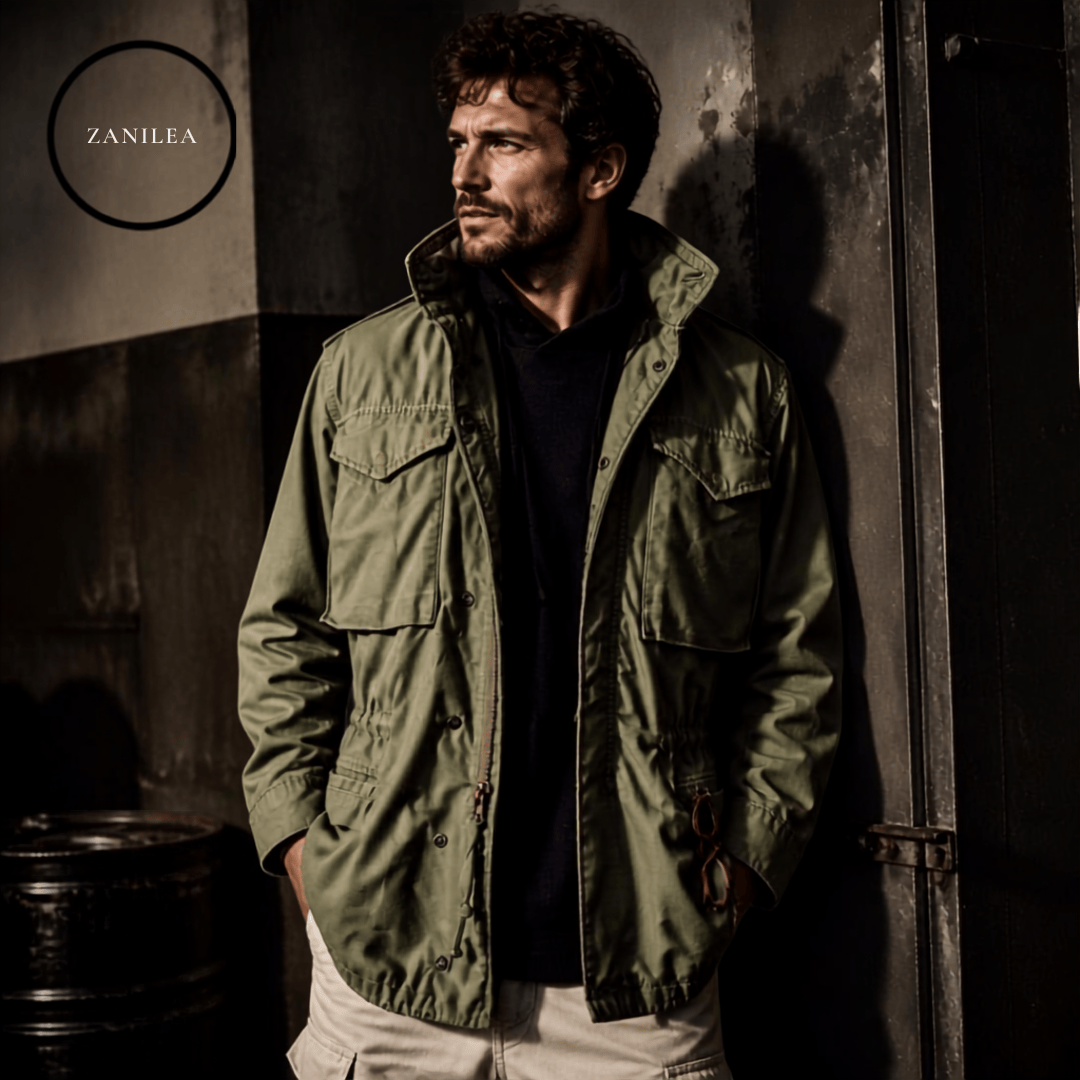 Men's Vintage Style Field Jacket - Military Style