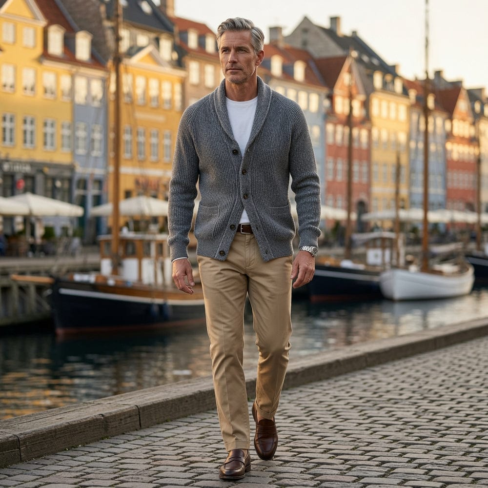 Varel | Long-sleeved cardigan with buttons