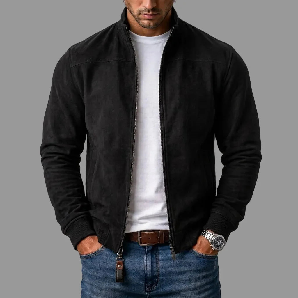 Varel | Suede bomber jacket