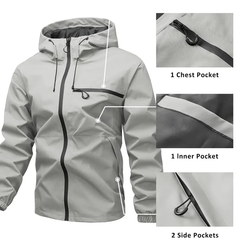 🔥Limited Stock Available 50% OFF⛰️Men's 3-in-1 Waterproof Rain, Wind & Cold Jacket - Total Protection