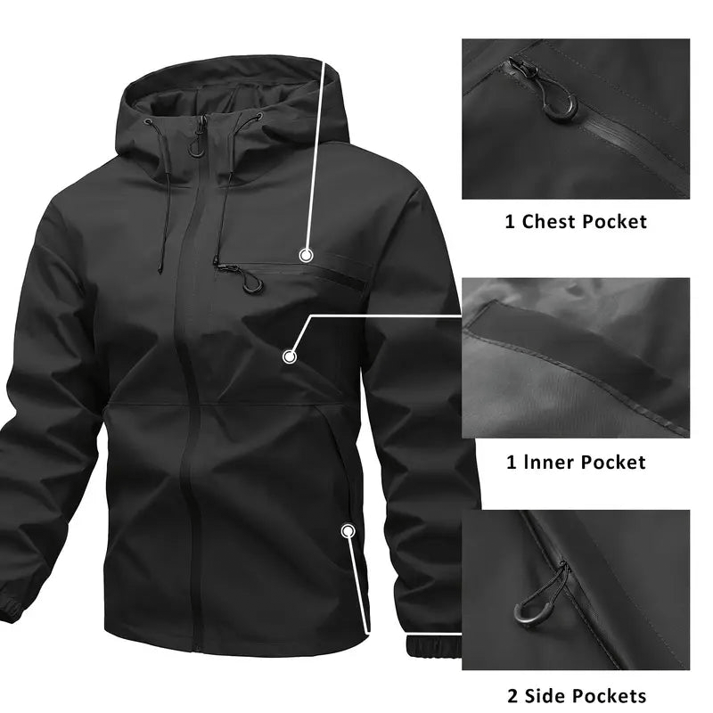 🔥Limited Stock Available 50% OFF⛰️Men's 3-in-1 Waterproof Rain, Wind & Cold Jacket - Total Protection