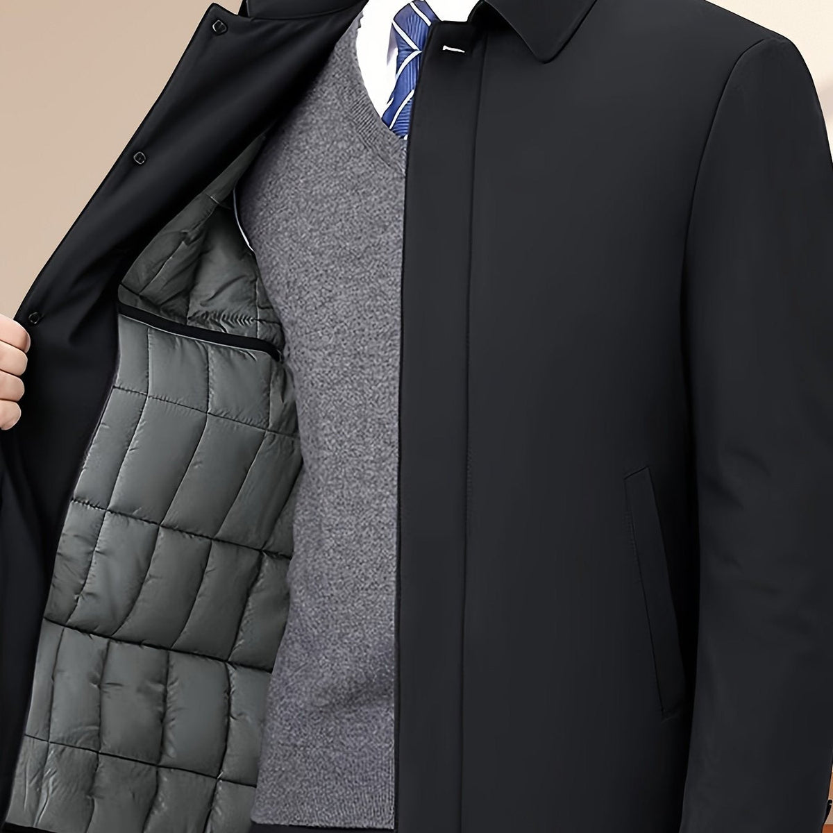 LAURENT MONACO | MEN'S LAPEL COLLAR ZIP-UP JACKET