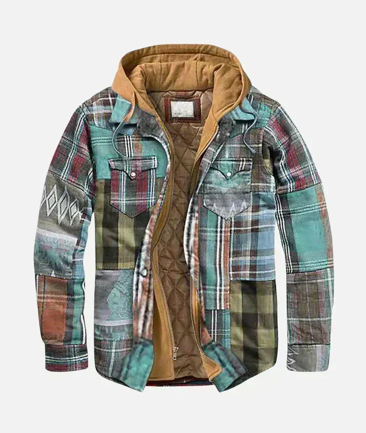 Varel | Checkered patchwork jacket