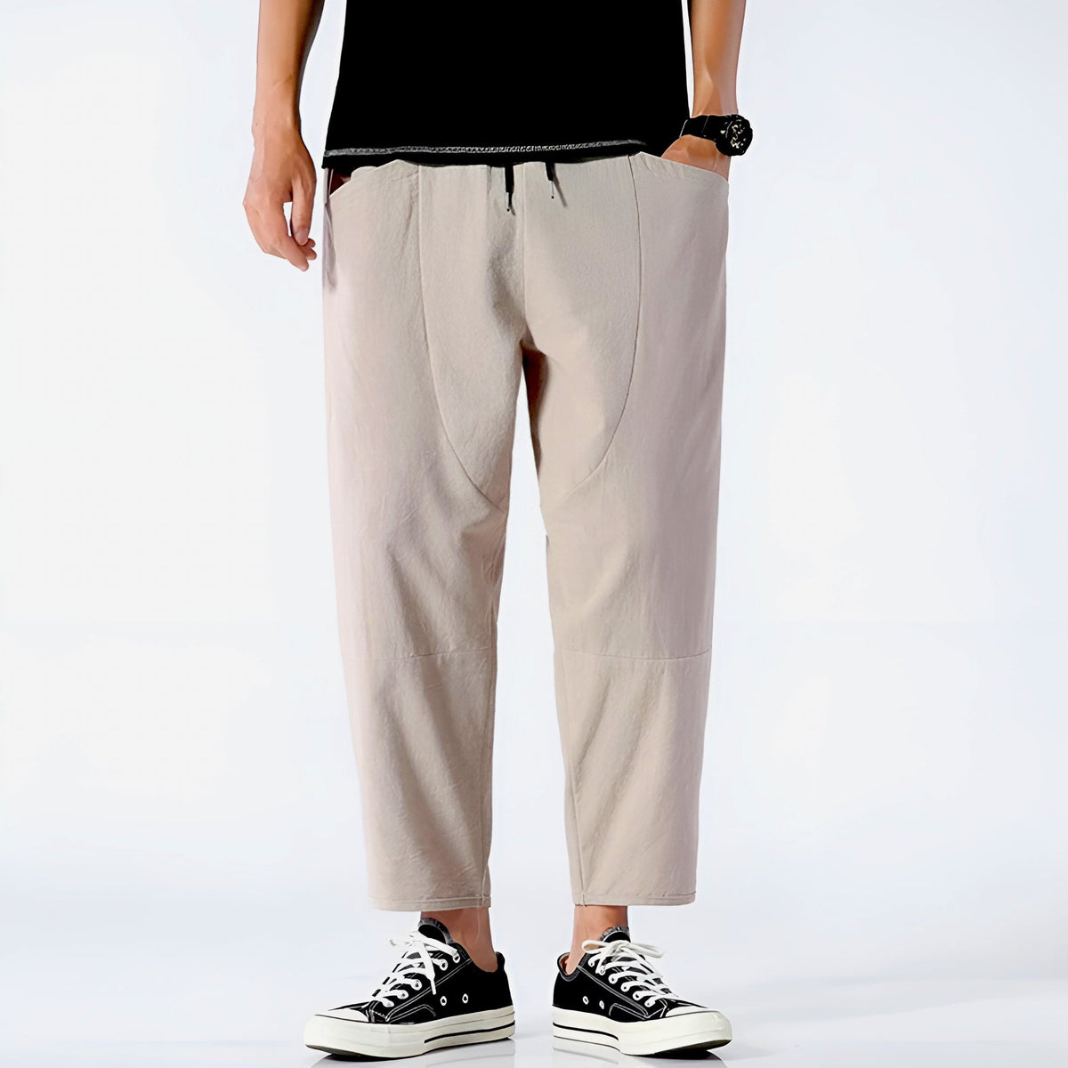 Urban Ease Cropped Cotton Pants
