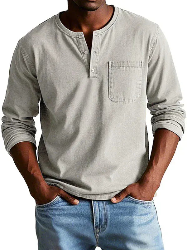 Sommerfeld | Long-sleeved Henley shirt (buy 1, get 1 FREE)