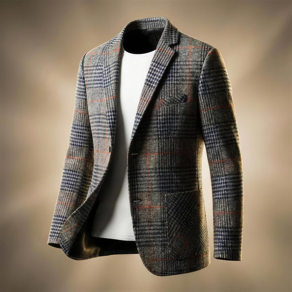 DONACCI Houndstooth Wool Blazer