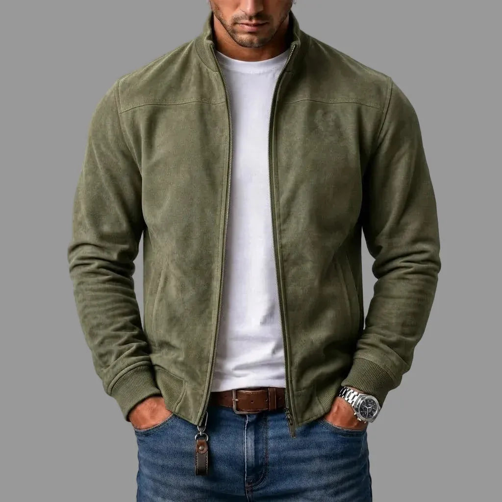 Varel | Suede bomber jacket