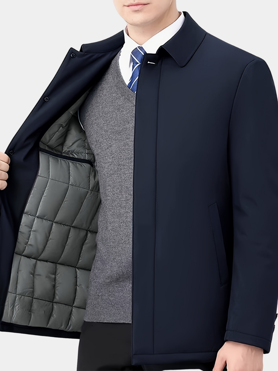 LAURENT MONACO | MEN'S LAPEL COLLAR ZIP-UP JACKET