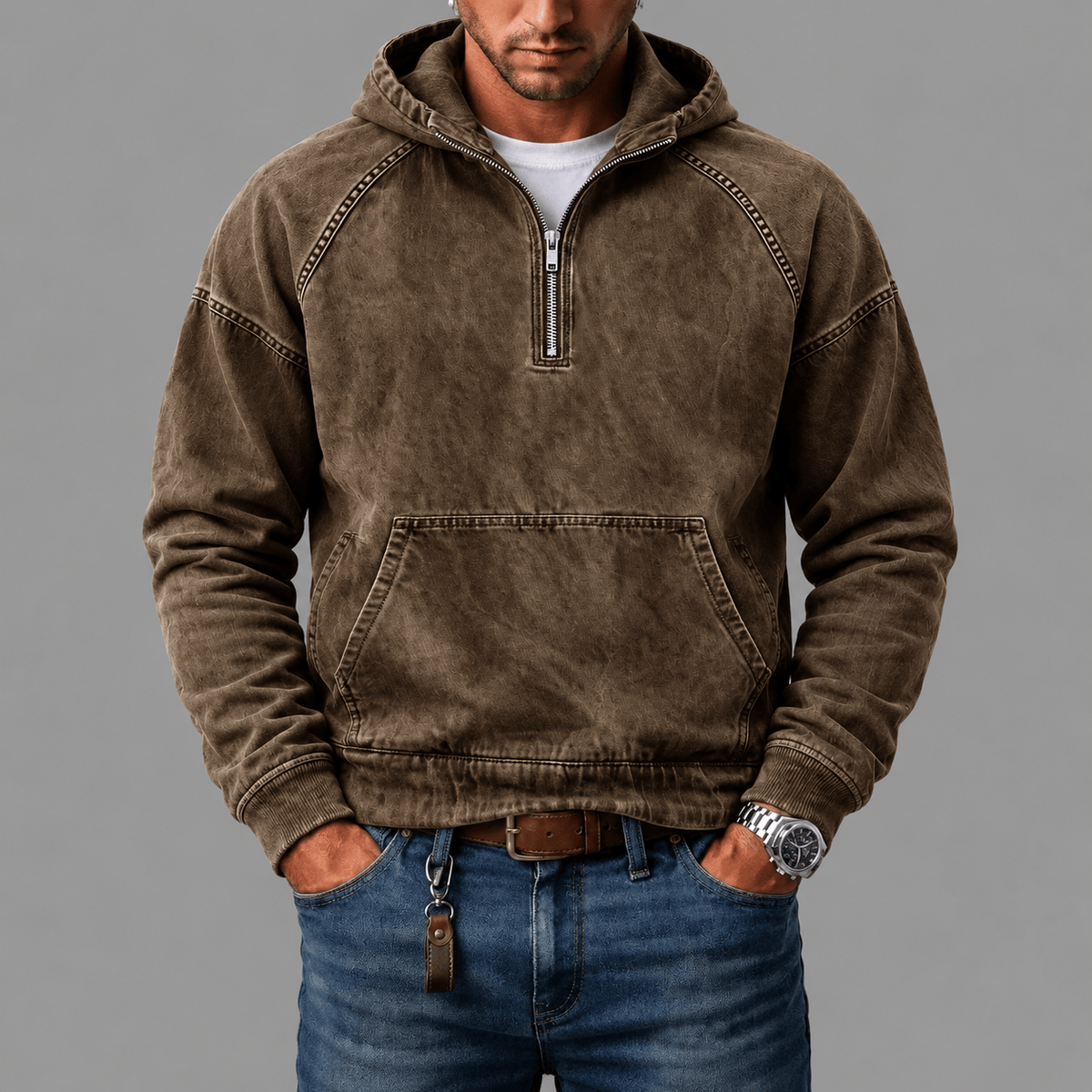 DONACCI Washed Denim Anorak