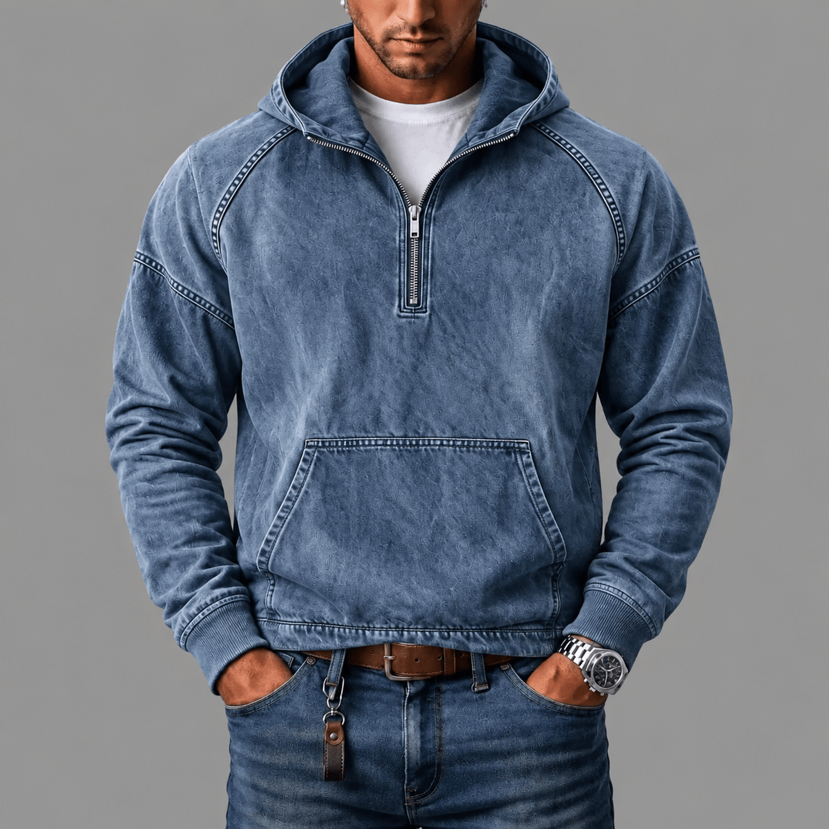 DONACCI Washed Denim Anorak