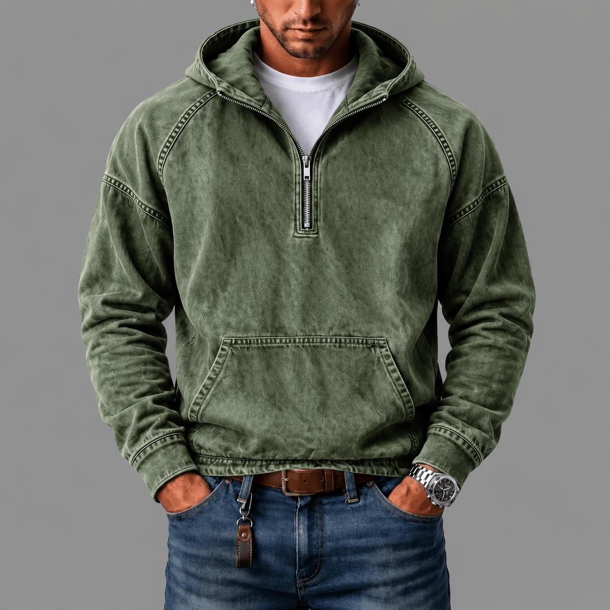 DONACCI Washed Denim Anorak