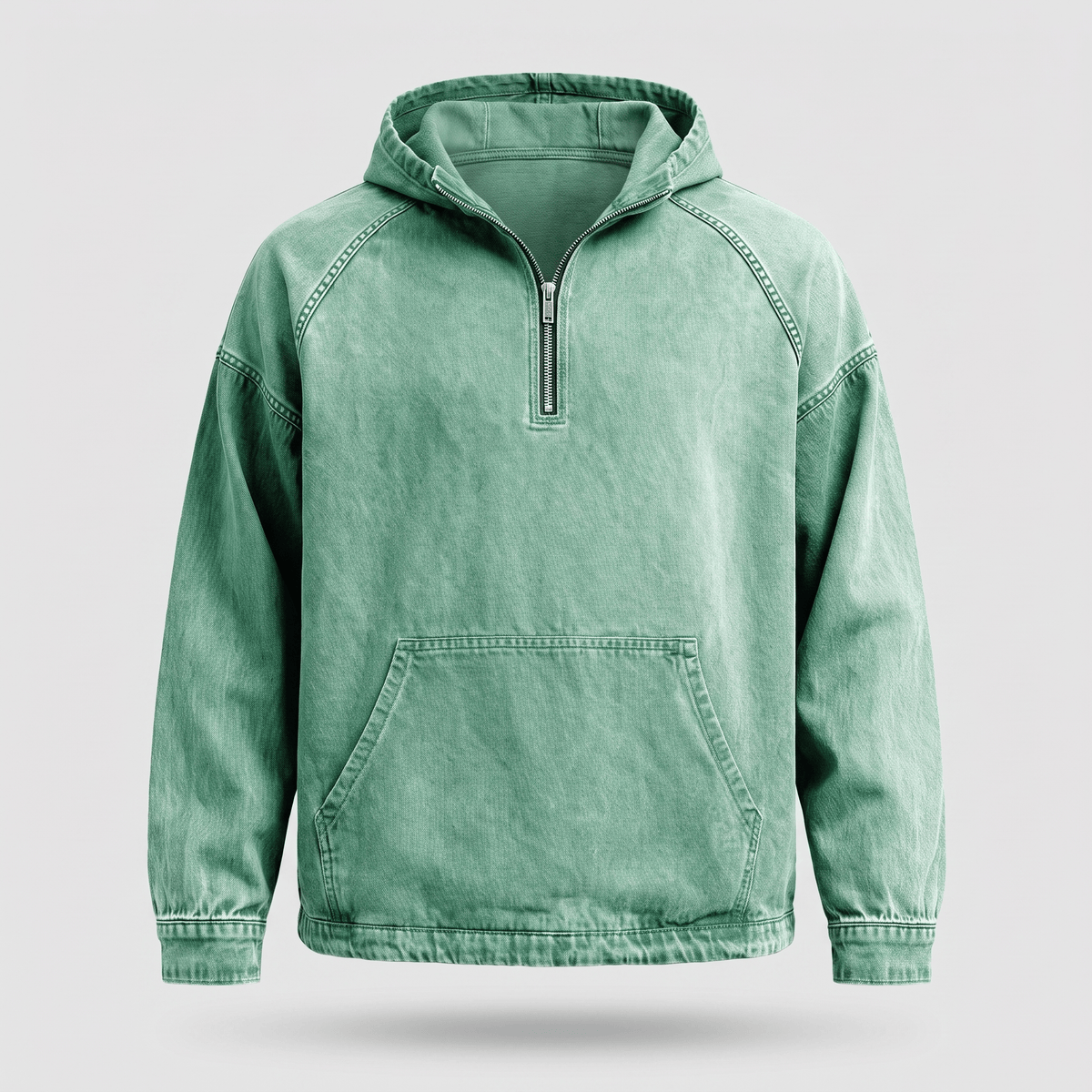 RIVINGTON HALF-ZIP DENIM JACKET