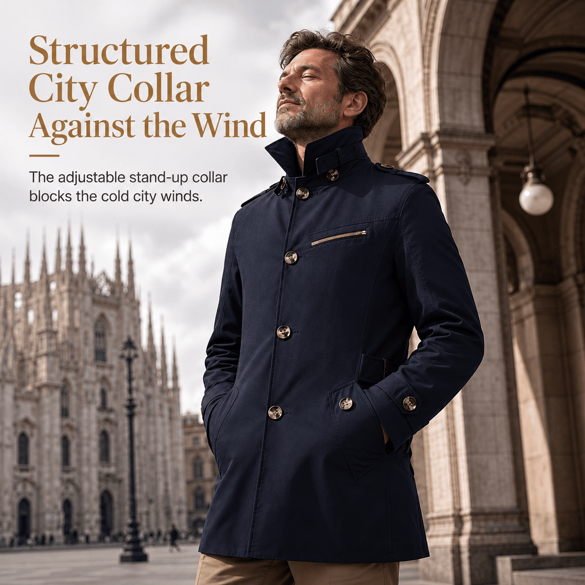 DONACCI Cotton Trench Coat