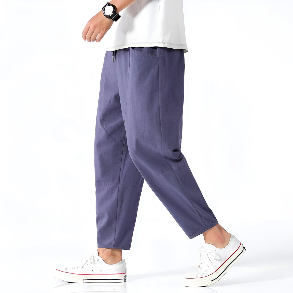 Urban Ease Cropped Cotton Pants
