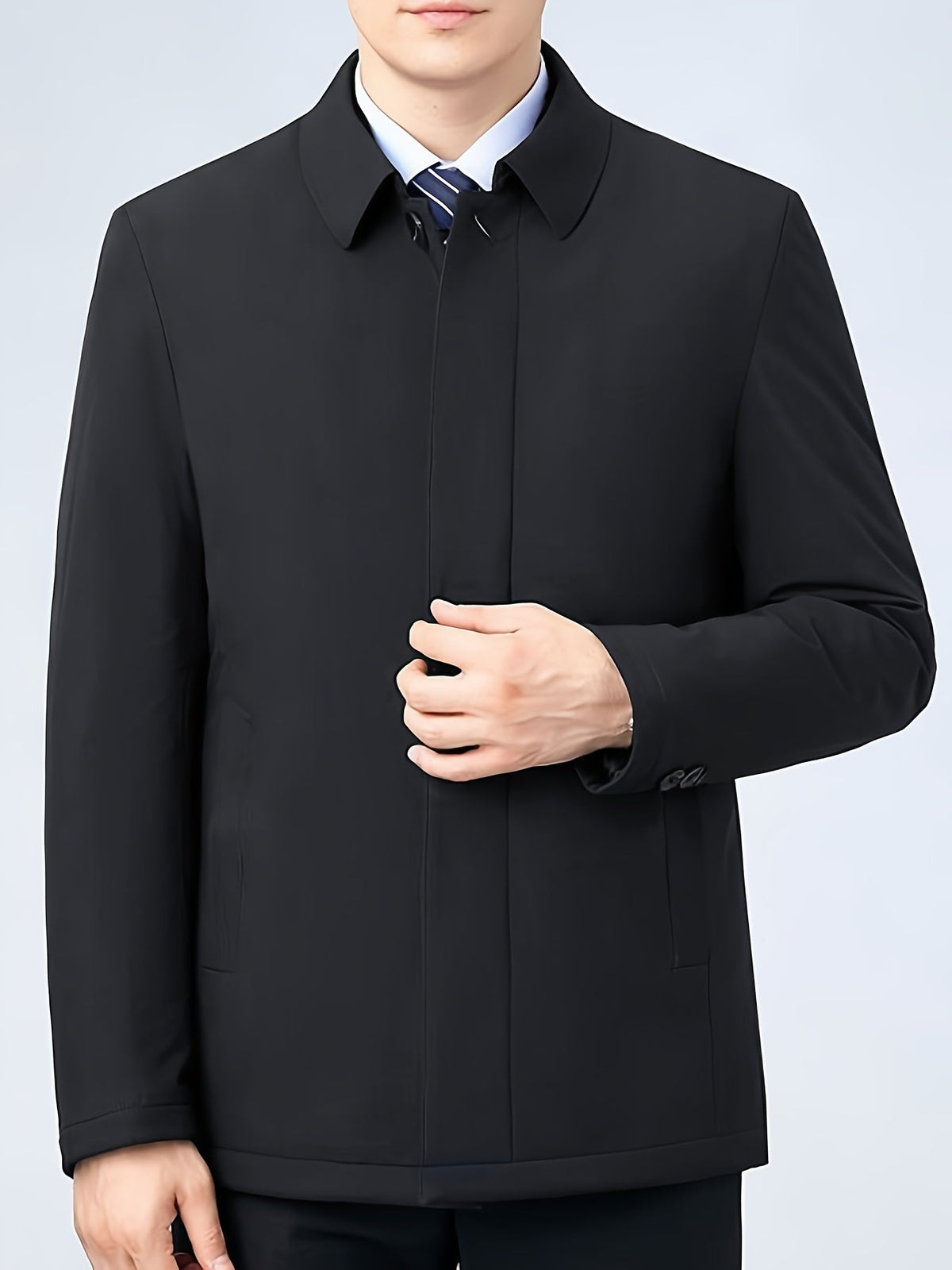 LAURENT MONACO | MEN'S LAPEL COLLAR ZIP-UP JACKET