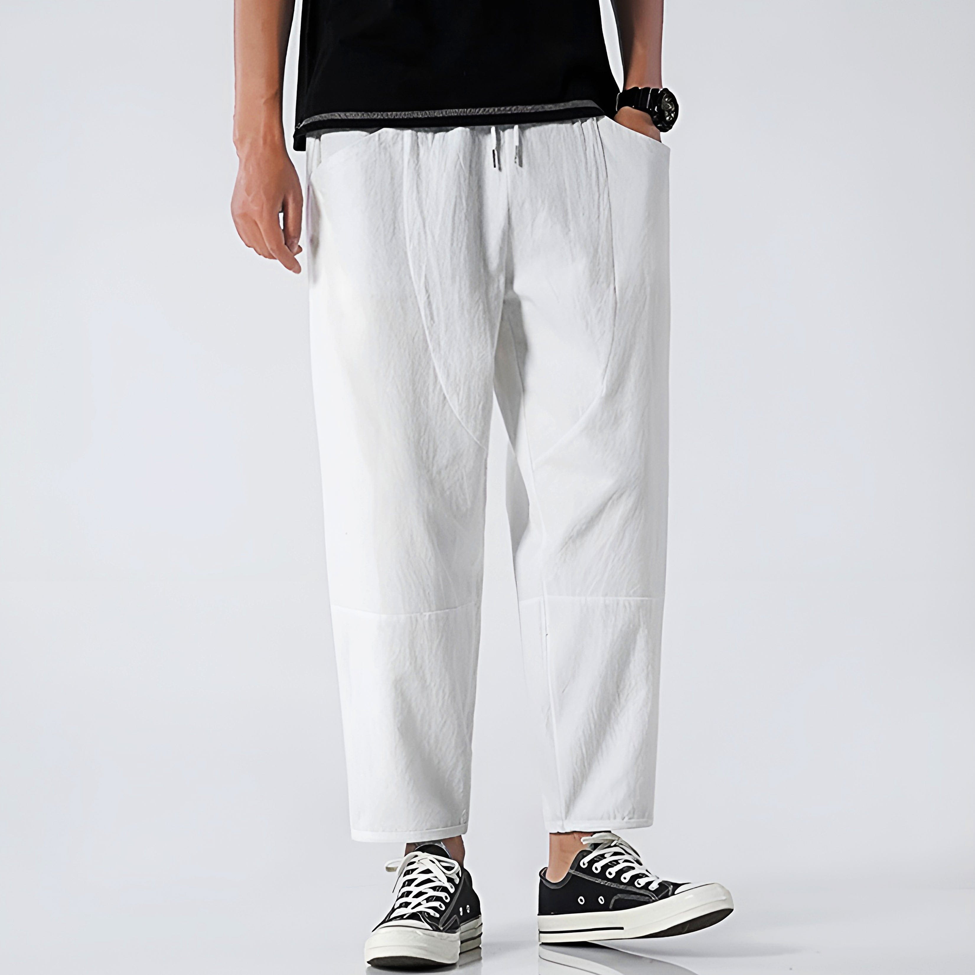 Urban Ease Cropped Cotton Pants