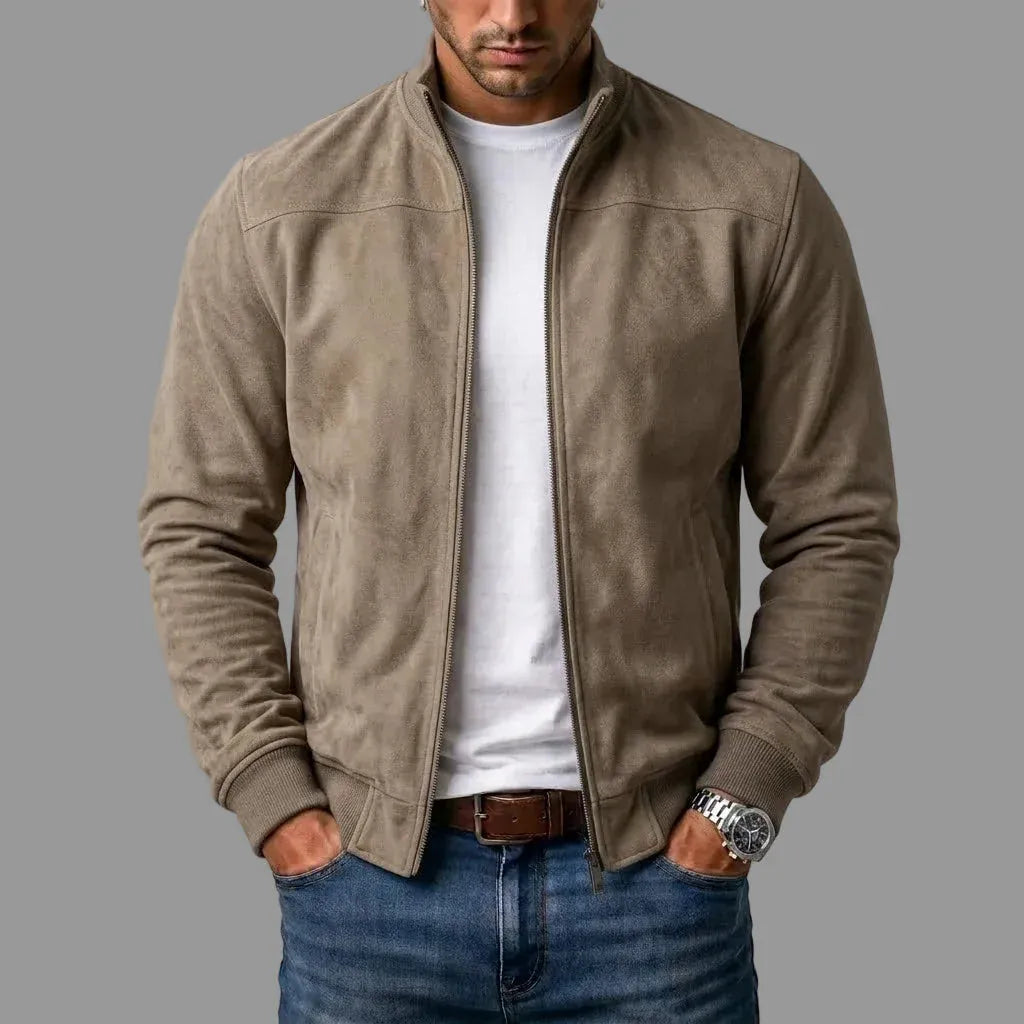 Varel | Suede bomber jacket