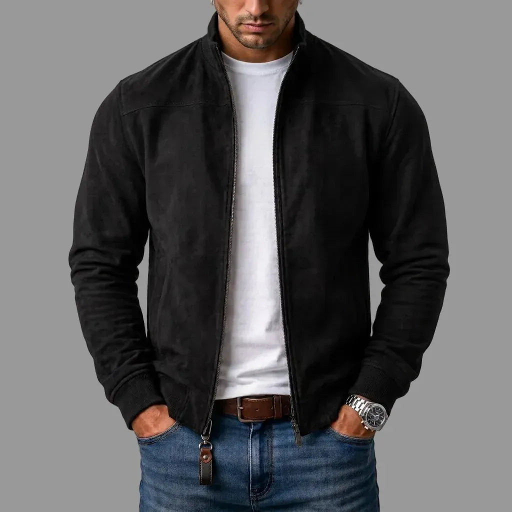 Varel | Suede bomber jacket