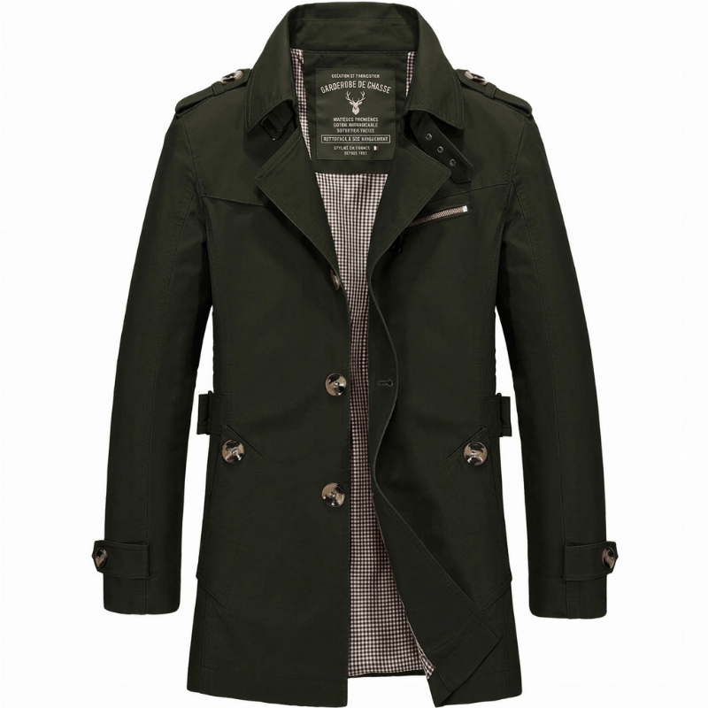 Men's Pure Cotton Casual Jacket, Outdoor Work Jacket for Spring and Autumn